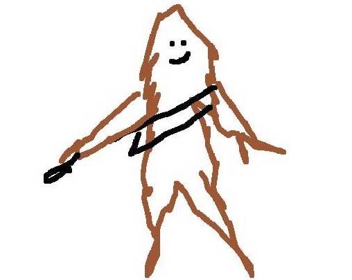 A line sketch of a Wookiee, by an artist who is clearly quite skilled.